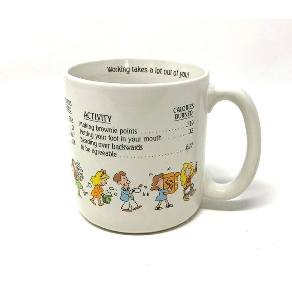 American Greetings Other - American Greetings Coffee Mug Working Takes a Lot of You Calories Burned Tea Cup